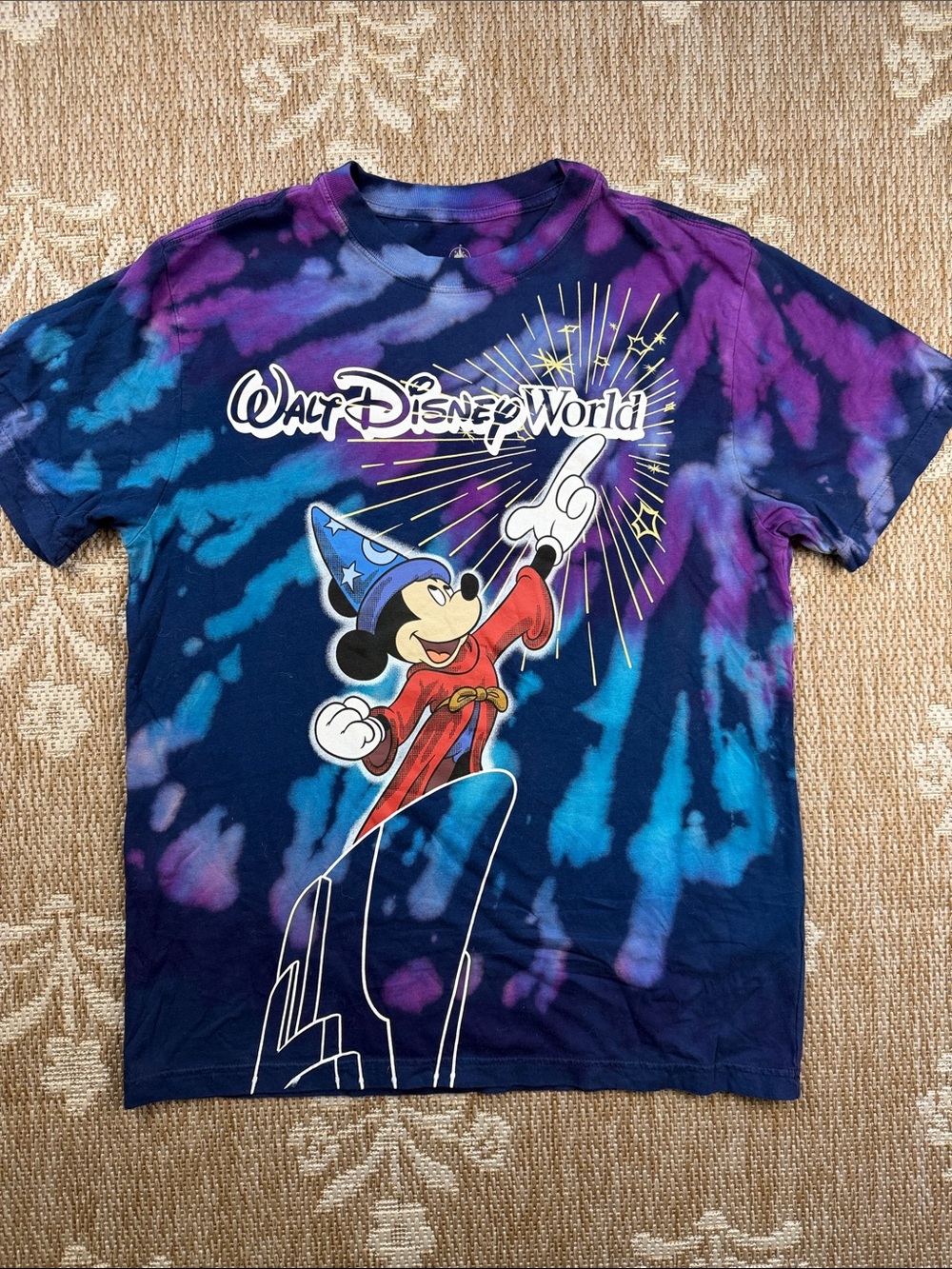 Disney Sorcerer Mickey Tie-Dye Tee - Blue & Purple